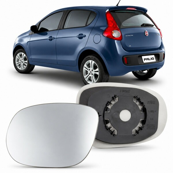 Lente Retrovisor Palio Mobi 2012 a 2021 5 Portas Esquerdo