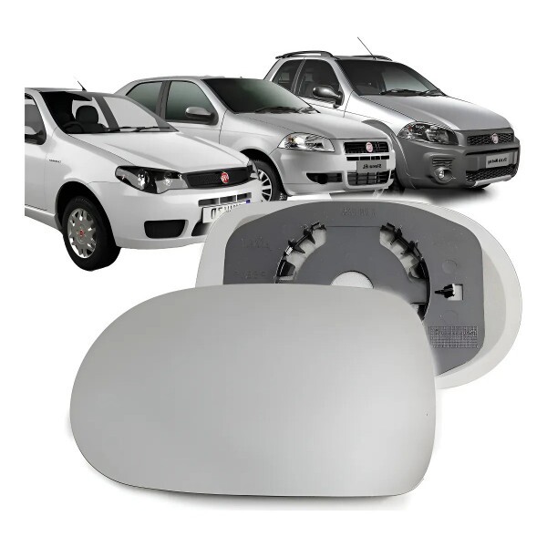 Lente Retrovisor Palio F2 F3 2011 a 2017 Direito Lente Grande