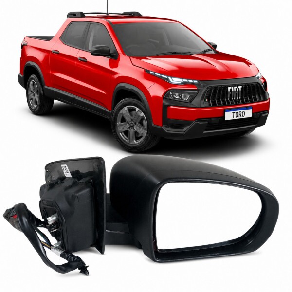 Retrovisor Toro 2016 a 2027 Direito Eletrico Luz de Cortesia Com Sensor Tilt Down Retrovisor Toro 2016 a 2027 Direito Eletrico Luz de Cortesia Com Sensor Tilt Down