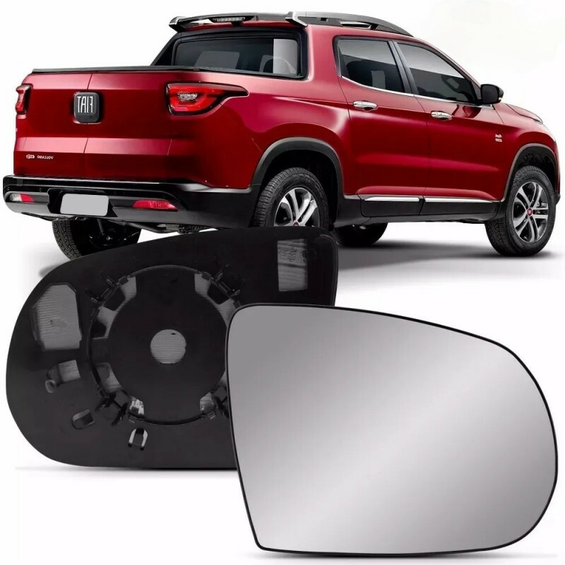 Lente Retrovisor Toro 2016 a 2026 Direito Lente Com Placa