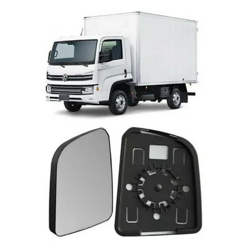 Lente Retrovisor Delivery 2017 a 2024 Esquerdo Com Suporte