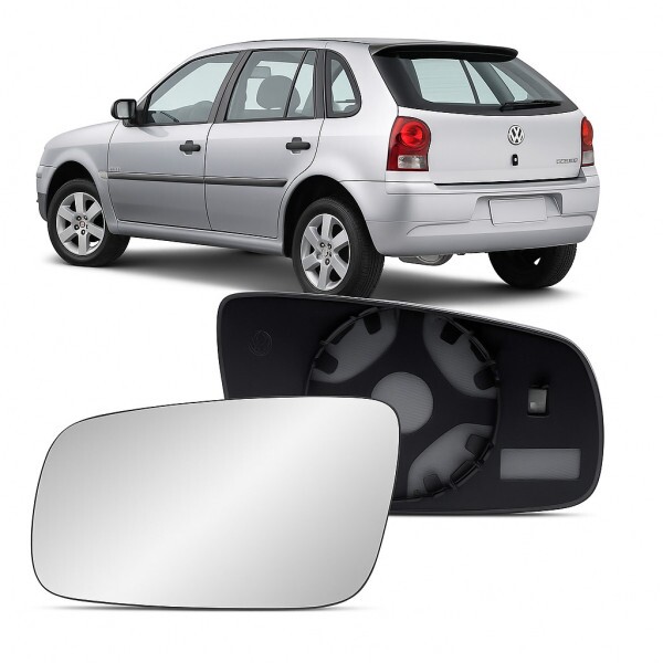 Lente Retrovisor Gol G3 G4 1999 a 2009 Esquerdo Lente com Placa Lente Retrovisor Gol G3 G4 1999 a 2009 Esquerdo Lente com Placa