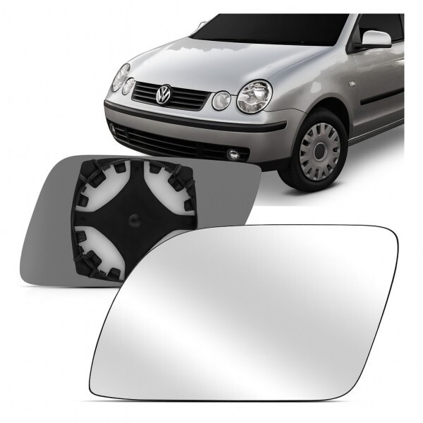 Lente do Retrovisor Polo 2002 e 2008 Esquerdo
