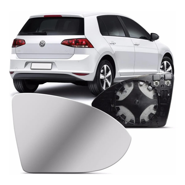 Lente Retrovisor Golf 2014 a 2020 Direito Com Suporte Metagal Lente Retrovisor Golf 2014 a 2020 Direito Com Suporte Metagal
