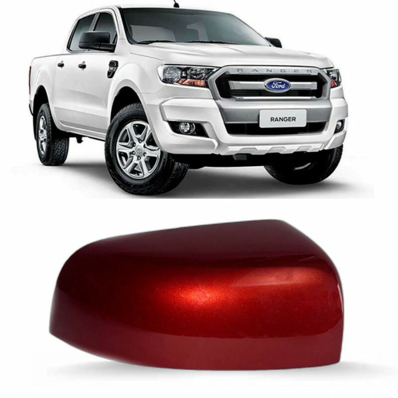 Capa Retrovisor Ranger 2012 a 2023 Direito Vermelha