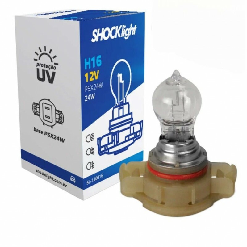 Lampada Farol Universal H16 24W 12V Standart PSW24W Base Reta Lampada Farol Universal H16 24W 12V Standart PSW24W Base Reta