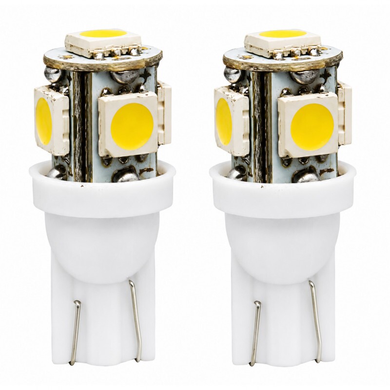 Lâmpada T10 W5W 5 LEDs Cabeça Reta Par Lâmpada T10 W5W 5 LEDs Cabeça Reta Par