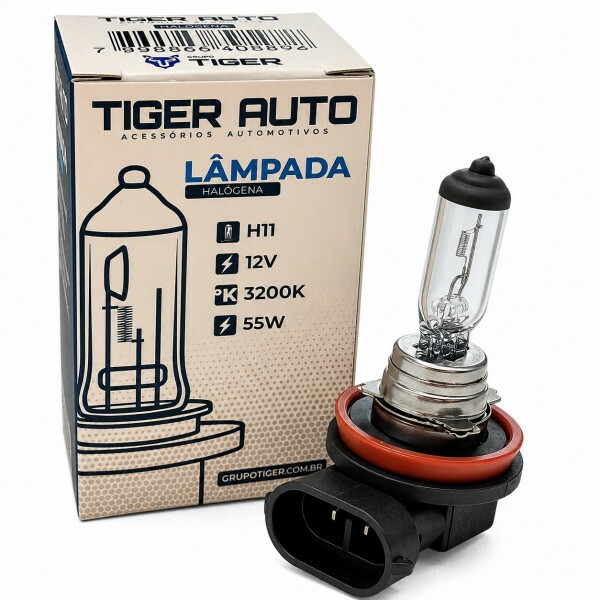 Lâmpada Halógena H11 12V 55W 3200K Lâmpada Halógena H11 12V 55W 3200K